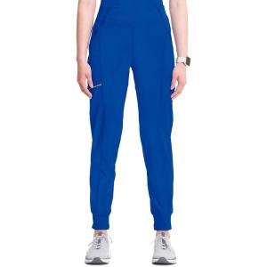 Cherokee Infinity Womens Scrub Jogger Pants, Mid Rise, Moisture Wicking, Wrinkle-Resistant, 360 Stretch, 5 Pockets – CK110A(Galaxy Blue)