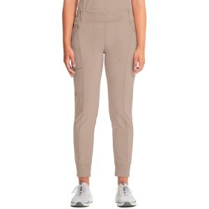 Cherokee Infinity Womens Scrub Jogger Pants, Mid Rise, Moisture Wicking, Wrinkle-Resistant, 360 Stretch, 5 Pockets – CK110A(Khaki)