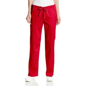 Cherokee Luxe Women Scrubs Pant Low Rise Straight Leg Drawstring 1066(Red)