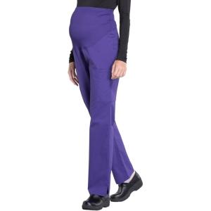 Cherokee Maternity Scrub Pants for Women, Workwear Professionals Soft Stretch WW220(Grape)