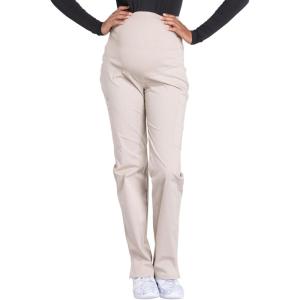 Cherokee Maternity Scrub Pants for Women, Workwear Professionals Soft Stretch WW220(Khaki)