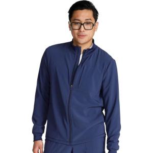 Cherokee Men Scrubs Jacket Zip Front CK394A(Navy)