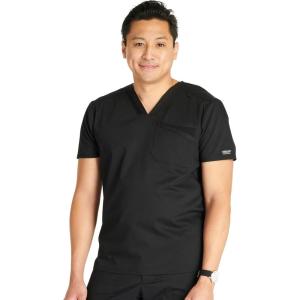Cherokee Men Scrubs Top Workwear Revolution V-Neck WW751(Black)
