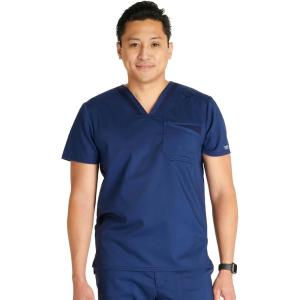 Cherokee Men Scrubs Top Workwear Revolution V-Neck WW751(Navy)