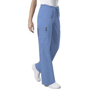 Cherokee Men & Women Scrubs Pant Workwear Core Stretch Drawstring Cargo 4043(Ceil)