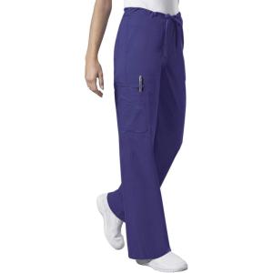 Cherokee Men & Women Scrubs Pant Workwear Core Stretch Drawstring Cargo 4043(Grape)