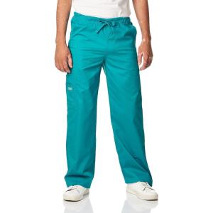 Cherokee Men & Women Scrubs Pant Workwear Core Stretch Drawstring Cargo 4043(Teal Blue)