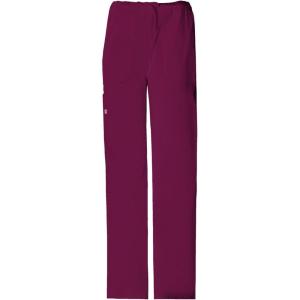 Cherokee Men & Women Scrubs Pant Workwear Core Stretch Drawstring Cargo 4043(Wine)