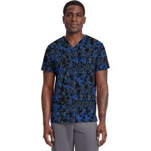 Cherokee Men and Women V-Neck Printed Top with 4 Pockets & Center Back Length 28″ – CK691(Dabbling in Paint)