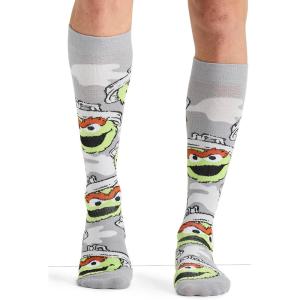 Cherokee Men’s Compression Socks, 10-15 mmHg Knee High, Colorful Print, Lightweight, 1 Pair Pack – MPRINTSUPPORT(Grouchy Feet)