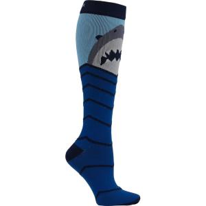 Cherokee Men’s Compression Socks, 10-15 mmHg Knee High, Colorful Print, Lightweight, 1 Pair Pack – MPRINTSUPPORT(Shark Attack)