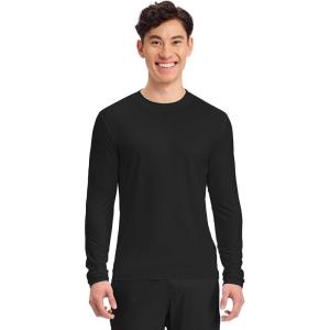 Cherokee Men’s Long Sleeve Underscrub Tee Modern T-Shirt with Crew Neck – CK807(Black)