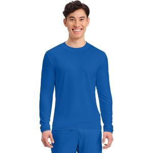 Cherokee Men’s Long Sleeve Underscrub Tee Modern T-Shirt with Crew Neck – CK807(Royal)