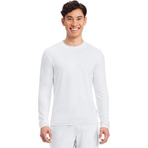 Cherokee Men’s Long Sleeve Underscrub Tee Modern T-Shirt with Crew Neck – CK807(White)