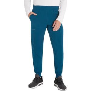 Cherokee Men’s Pull-on Jogger with 5 Pockets, Elastic Waistband, Front Leg Seams and Rib-Knit Cuffs – CK224A(Caribbean Blue)