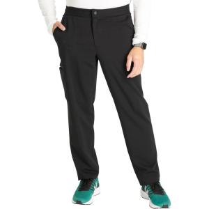 Cherokee Men’s Scrub Pants with 5 Pockets, Zip Fly, and Elastic Waistband for All-Day Comfort – CK131A(Black)