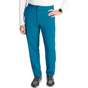 Cherokee Men’s Scrub Pants with 5 Pockets, Zip Fly, and Elastic Waistband for All-Day Comfort – CK131A(Caribbean Blue)