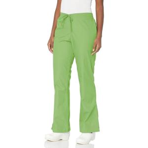Cherokee Scrub Pants for Women Drawstring Waist with Flare Leg 3 Pockets, Fade Resistant, Durable & Easy Care Fabric – 4101(Aloe)