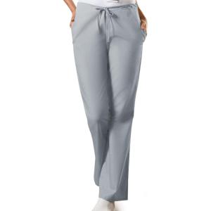 Cherokee Scrub Pants for Women Drawstring Waist with Flare Leg 3 Pockets, Fade Resistant, Durable & Easy Care Fabric – 4101(Grey)