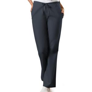 Cherokee Scrub Pants for Women Drawstring Waist with Flare Leg 3 Pockets, Fade Resistant, Durable & Easy Care Fabric – 4101(Pewter)