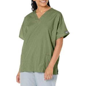 Cherokee Scrub for Women V-Neck Top Traditional fit with Dolman Sleeve and Fade Resistant Fabric – 4700(Olive)
