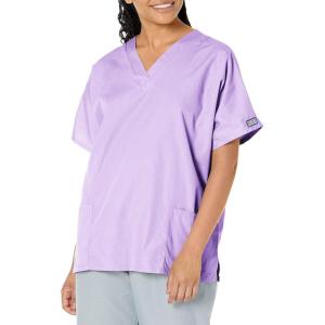 Cherokee Scrub for Women V-Neck Top Traditional fit with Dolman Sleeve and Fade Resistant Fabric – 4700(Orchid)