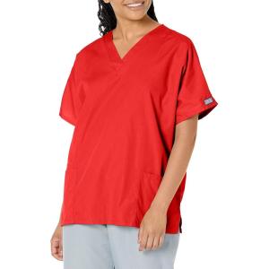 Cherokee Scrub for Women V-Neck Top Traditional fit with Dolman Sleeve and Fade Resistant Fabric – 4700(Red)