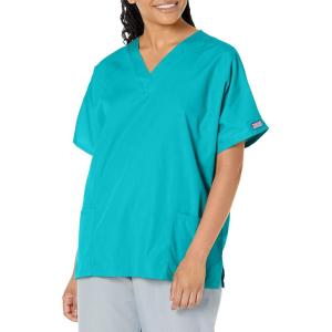 Cherokee Scrub for Women V-Neck Top Traditional fit with Dolman Sleeve and Fade Resistant Fabric – 4700(Teal Blue)
