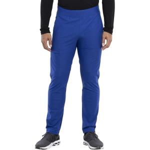 Cherokee Scrubs Mens Pants Tapered Leg with 5 Pockets, Zip Cargo, 360° Stretch & Moisture Wicking – CK185(Galaxy Blue)