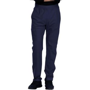 Cherokee Scrubs Mens Pants Tapered Leg with 5 Pockets, Zip Cargo, 360° Stretch & Moisture Wicking – CK185(Navy)