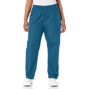 Cherokee Scrubs for Women Cargo Pant Natural Rise Tapered Pull-On Bottom with 4 Pockets , Fade Resistant Fabric – 4200(Caribbean Blue)