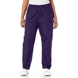 Cherokee Scrubs for Women Cargo Pant Natural Rise Tapered Pull-On Bottom with 4 Pockets , Fade Resistant Fabric – 4200(Eggplant)