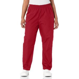 Cherokee Scrubs for Women Cargo Pant Natural Rise Tapered Pull-On Bottom with 4 Pockets , Fade Resistant Fabric – 4200(Red)