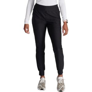 Cherokee Scrubs for Women Pant with Mid Rise Tapered Leg Drawstring Moisture Wicking Easy Care & 360° Stretch Fabric – CK092(Black)