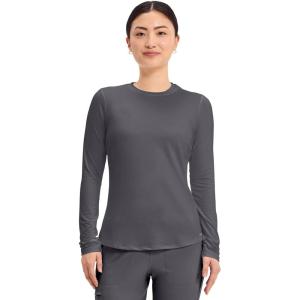 Cherokee Underscrub Long Sleeve Women’s Knit Tee Nursing Underscrubs Crew Neck Layering Top for Women – CK773(Pewter)