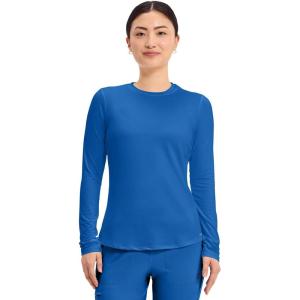 Cherokee Underscrub Long Sleeve Women’s Knit Tee Nursing Underscrubs Crew Neck Layering Top for Women – CK773(Royal)