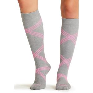Cherokee Unisex Knee High Compression Socks 15–20 mmHg, Arch Support, Moisture-Wicking, 1 Pair – LXSUPPORT(Twisted Shocking Pink)