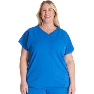 Cherokee V-Neck Women’s Scrub Top with Dolman Sleeves & High-Low Shirttail Hem for Comfort – CK836A(Royal)
