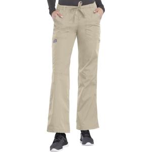Cherokee Women Scrubs Pant Workwear Originals Drawstring Cargo 4020(Khaki)