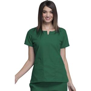 Cherokee Women Scrubs Top Workwear Originals Round Neck 4824(Hunter)