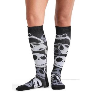 Cherokee Women’s 10-15mmHg Compression Socks – Fun Print Knee Highs with Light Support, Soft Feel – PRINTSUPPORT(My Scary Face)
