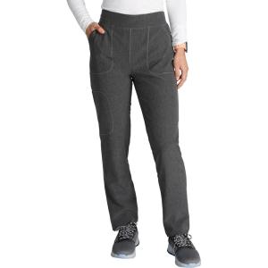 Cherokee Women’s Pull-on Cargo Scrub Pant Mid Rise Tapered Leg with 4 Pockets – CK248A(Heather Pewter)