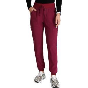 Cherokee Women’s Scrub Jogger Pants Natural Rise with 4 Pockets and Drawstring Waistband – CK249A(Wine)