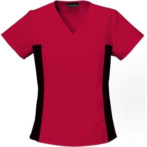 Cherokee Women’s V Neck Scrubs Shirt(Red)