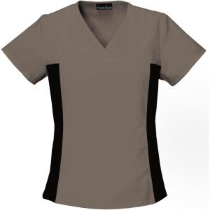 Cherokee Women’s V Neck Scrubs Shirt(Taupe)
