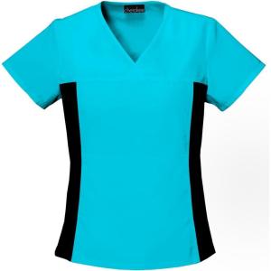 Cherokee Women’s V Neck Scrubs Shirt(Turquoise)