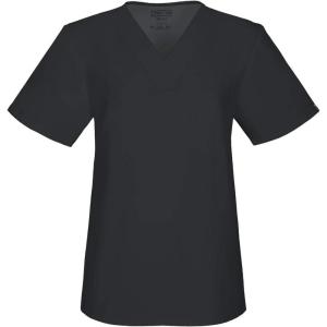 Cherokee Ww Flex with Certainty Unisex Big V-Neck Top(Black)