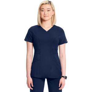 Infinity Cherokee V-Neck Women’s Nurse Scrub Top, 4-Way Stretch, Superior Performance and Comfort CK623A(Navy)