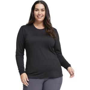Infinity Women Long Sleeve Underscrub Knit Tee with Round Neckline Scrub T-Shirt – CK782(Black)