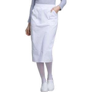 Scrubs Uniform Skirt Workwear Professionals, Rib-Knit Waist, Soft Stretch WW510, XS, White